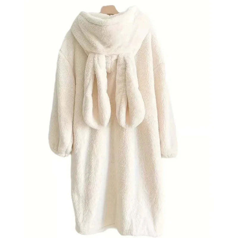 Peignoir Automne/Hiver Polaire Corail Femme