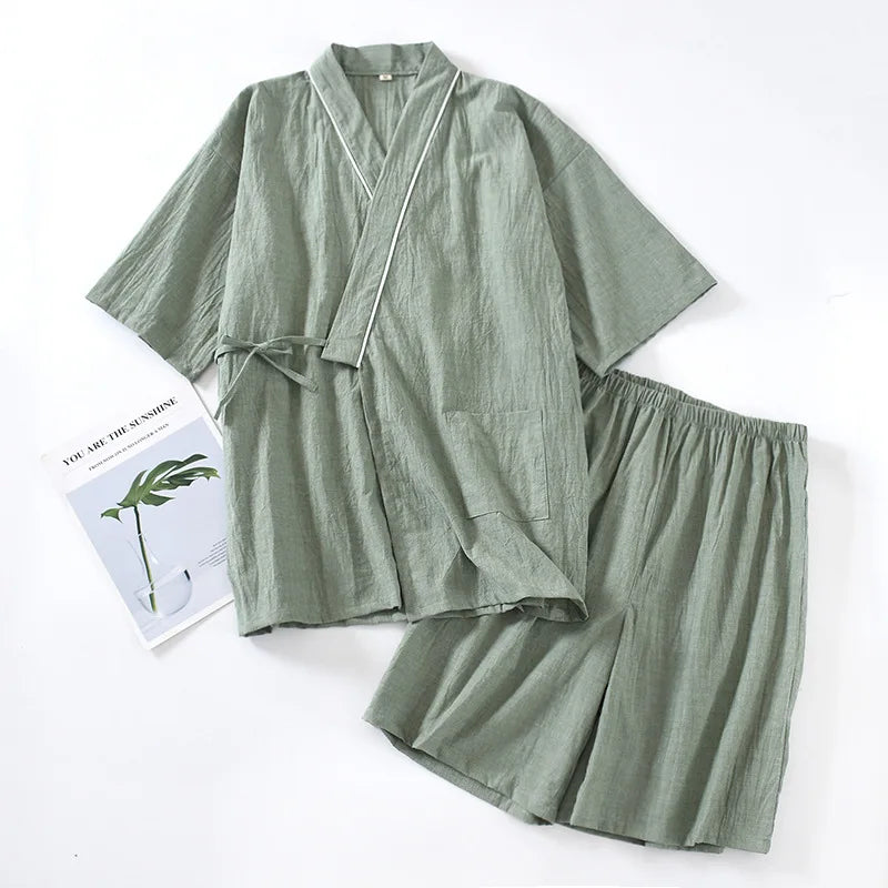 Veste + short japonais Coton/Lin