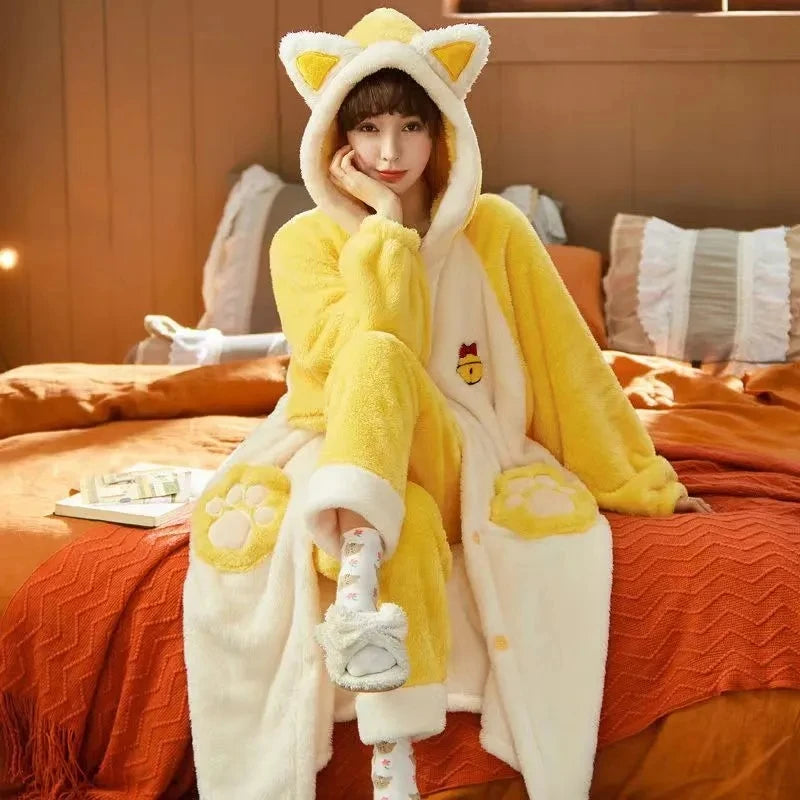 Peignoir 2 Pièces Patoune Polyester Femme