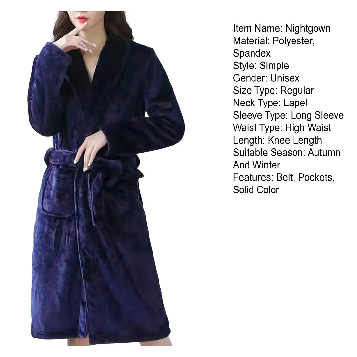 Peignoir casual Flanelle Coton/Microfibre Femme
