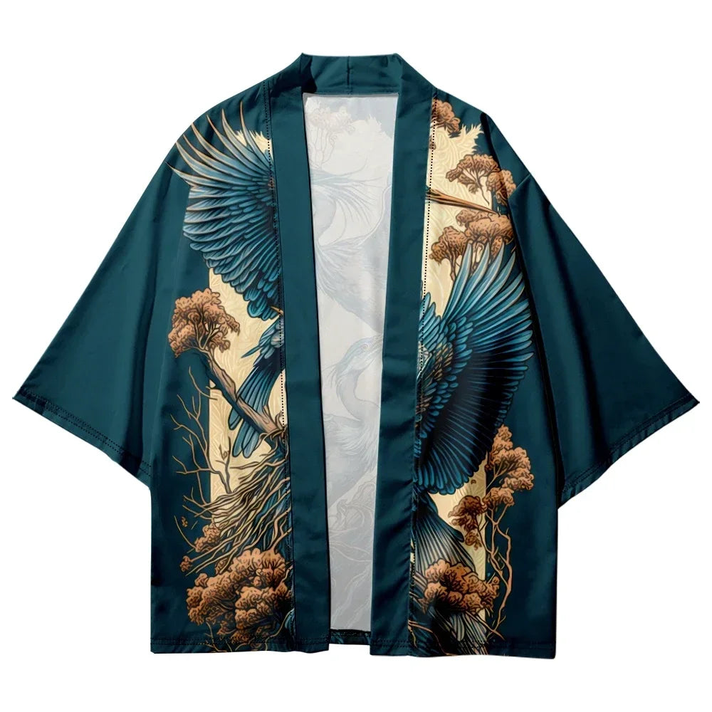 Veste Japonaise Grue Polyester