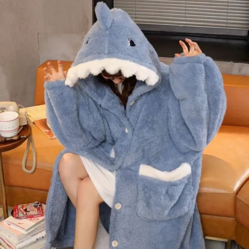 Peignoir Polaire/Polyester 1 pièce requin Femme