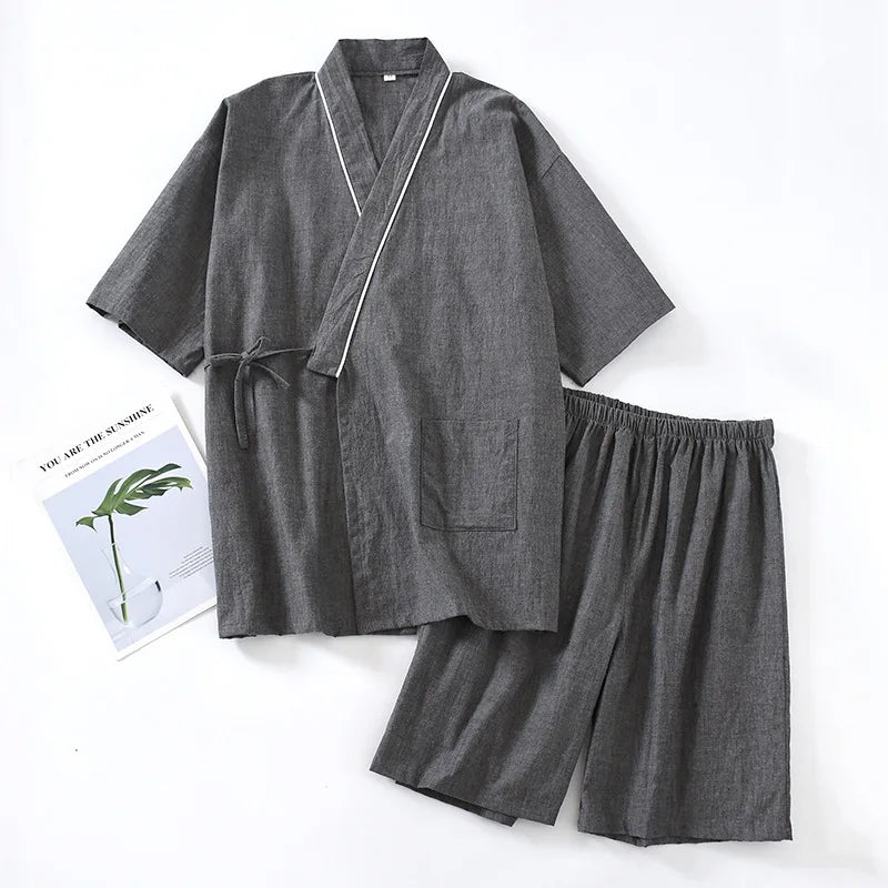 Veste + short japonais Coton/Lin