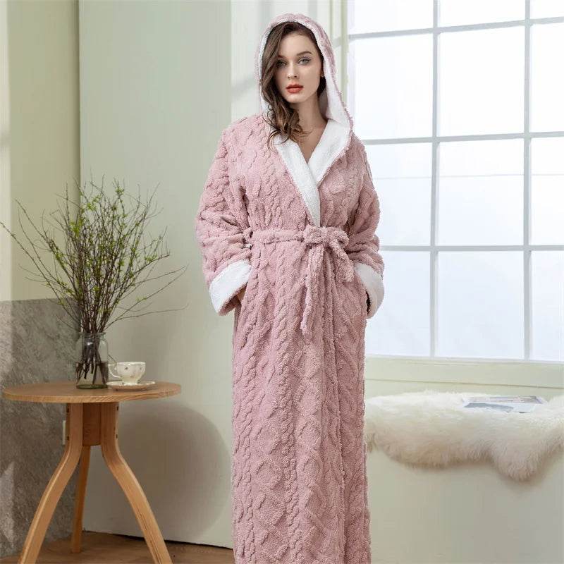 Peignoir chaud Flanelle Polyester Femme