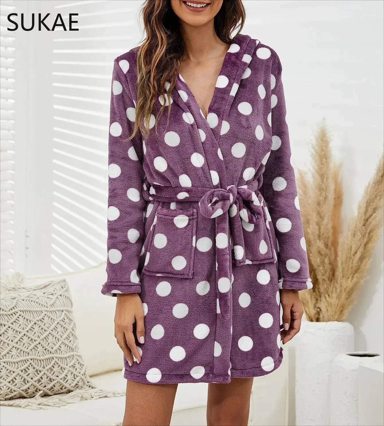 Peignoir Hiver Court Femme