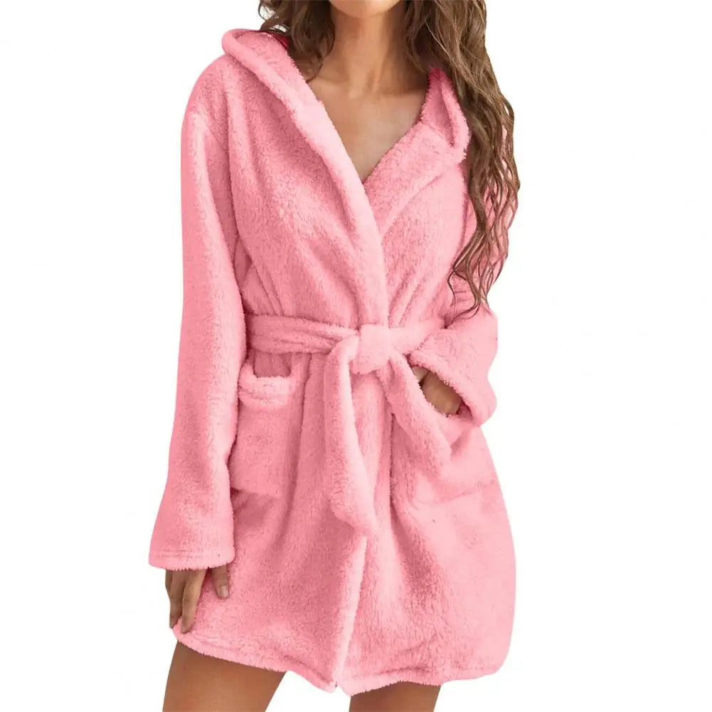 Peignoir court Flanelle Femme