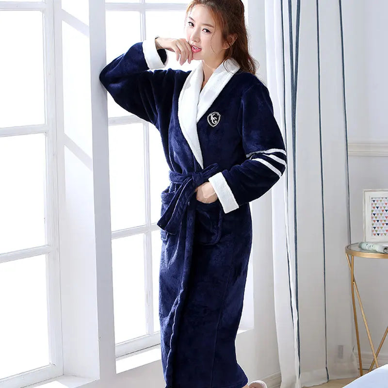 Peignoir de Bain Flanelle/Polaire Hiver Polyester Femme