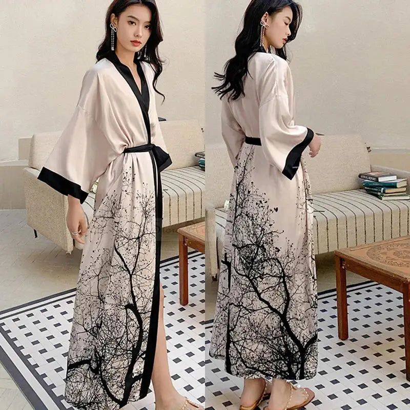 Peignoir floral Femme
