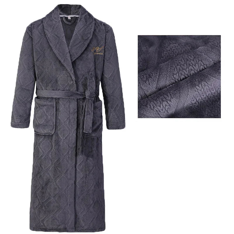 Peignoir long en flanelle pour Homme