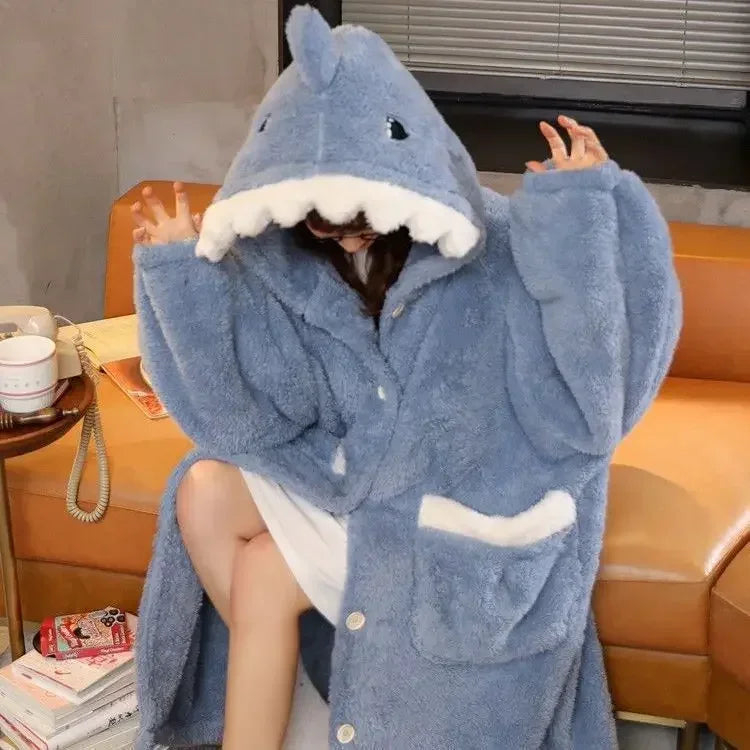 Peignoir Polaire/Polyester 1 pièce requin Femme