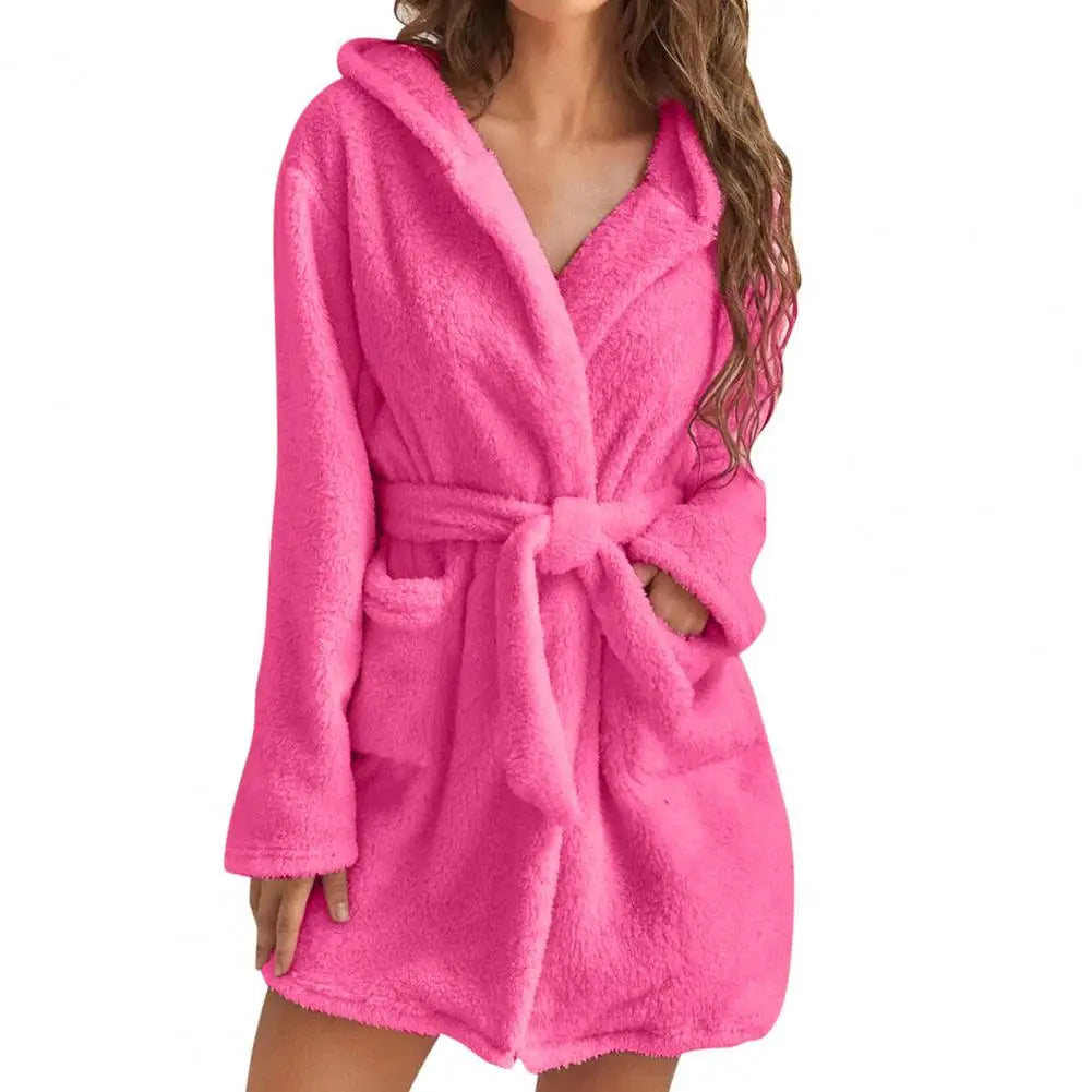 Peignoir court Flanelle Femme