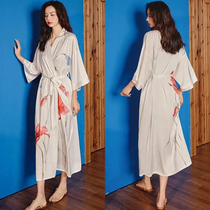 Peignoir floral Femme