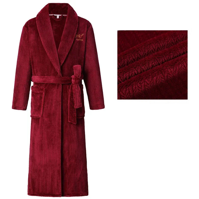 Peignoir long en flanelle pour Homme