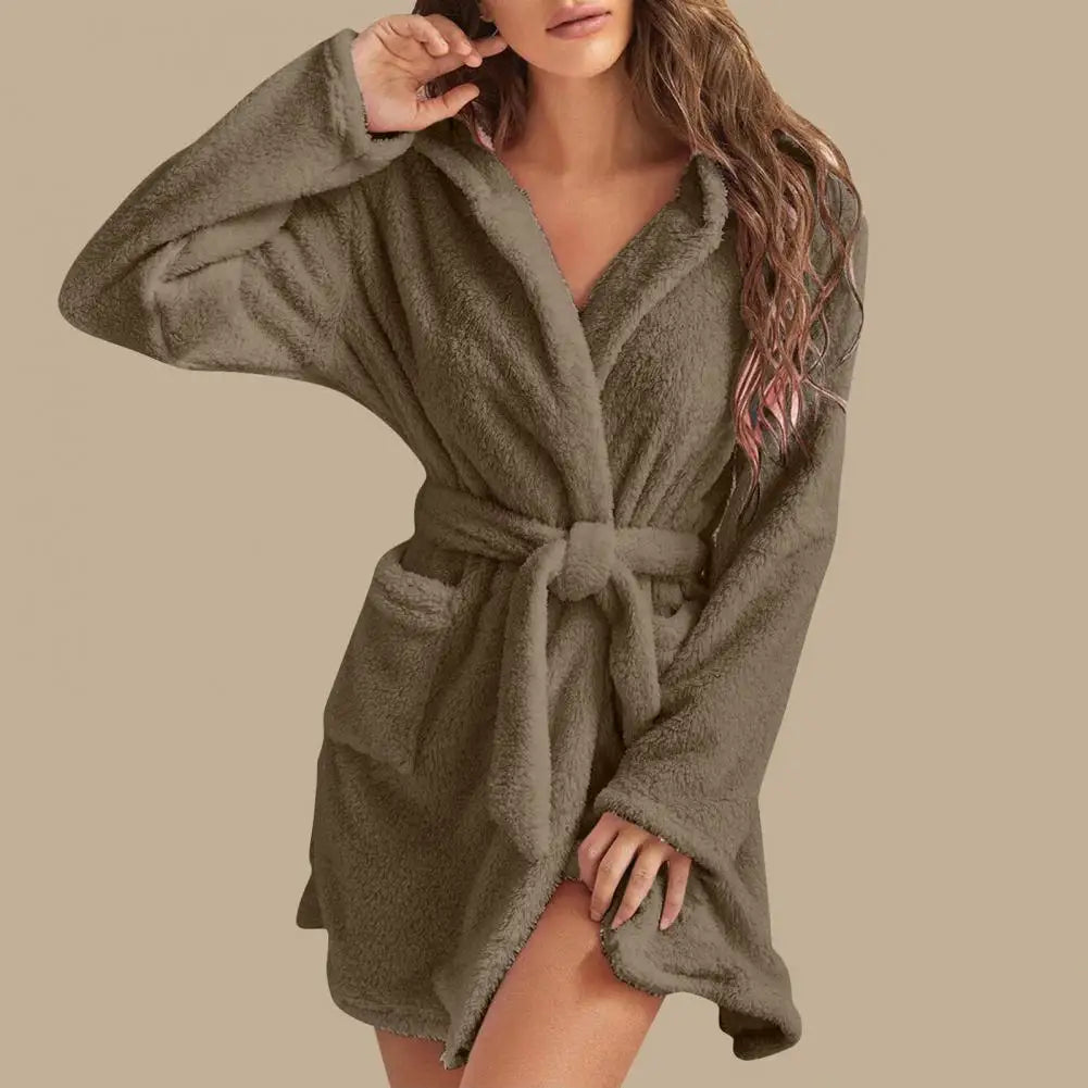 Peignoir court Flanelle Femme