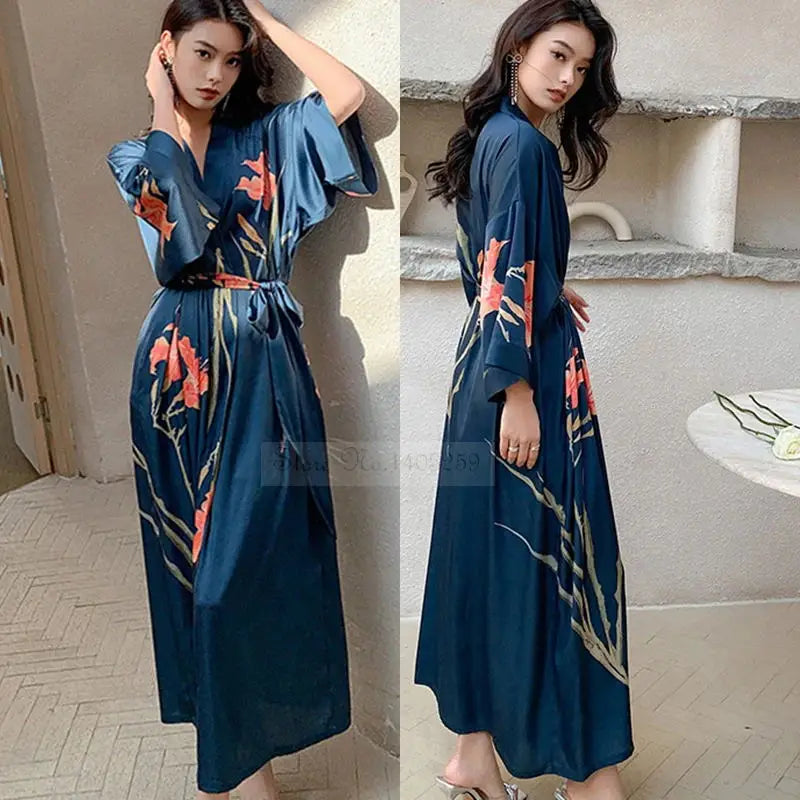 Peignoir floral Femme