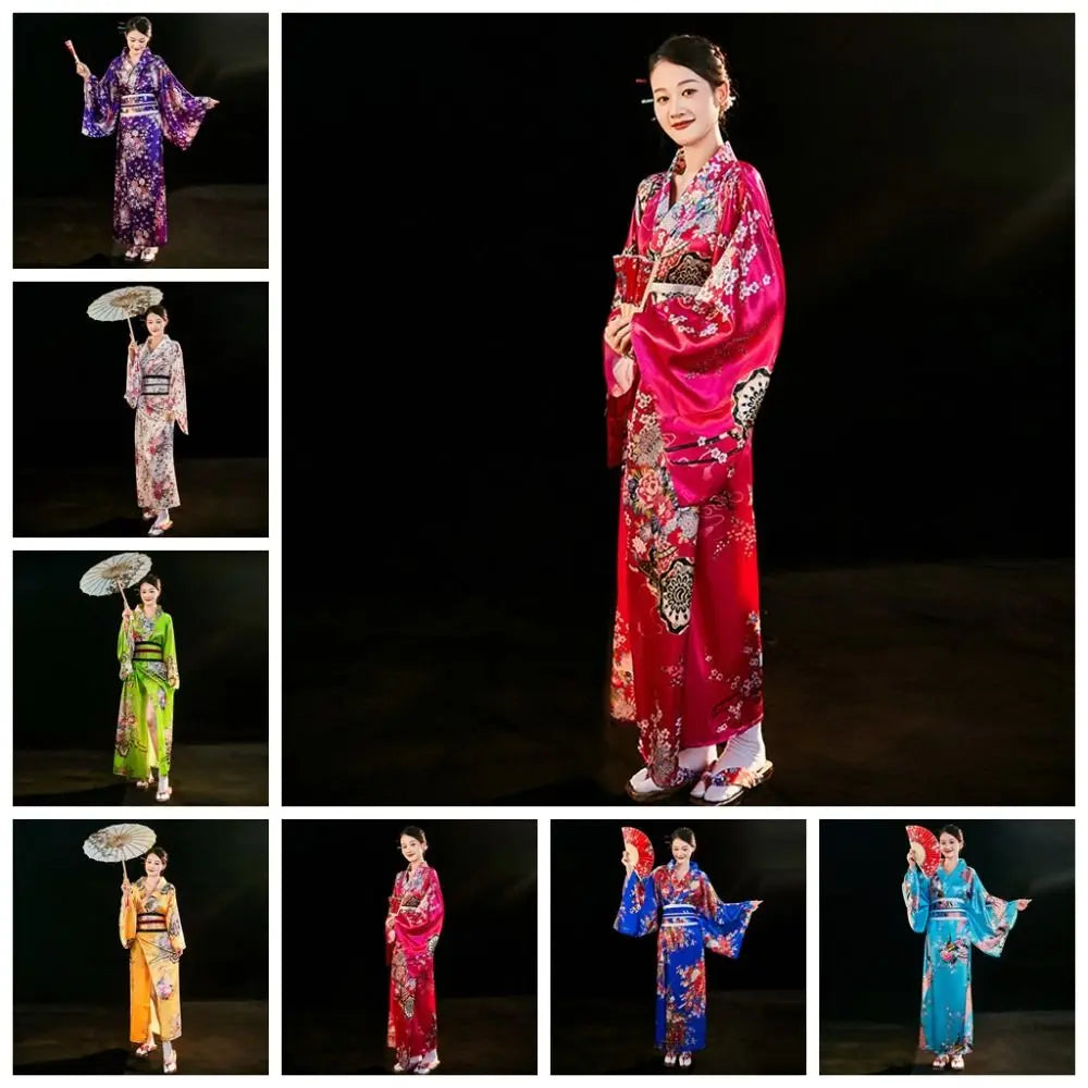 Kimono traditionnel Japonais coton/polyester Femme