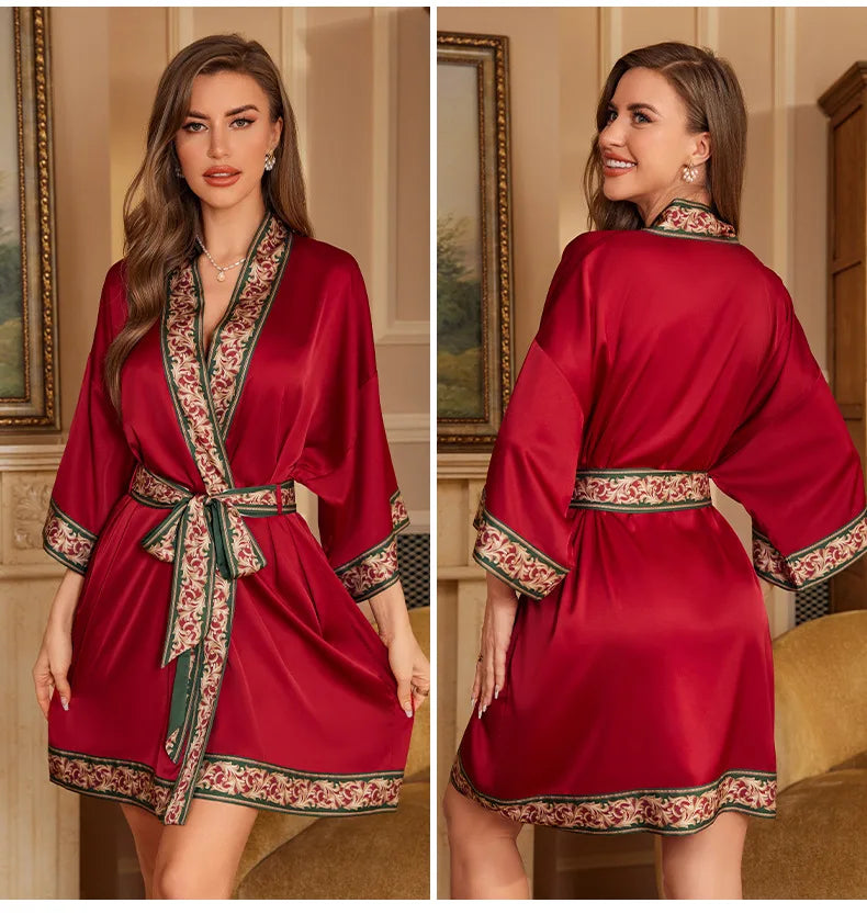 Peignoir court femme polyester rayon