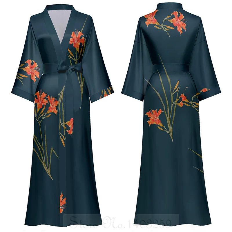 Peignoir floral Femme