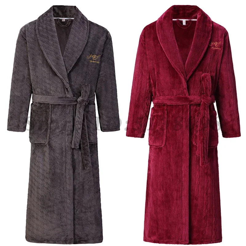 Peignoir long en flanelle pour Homme