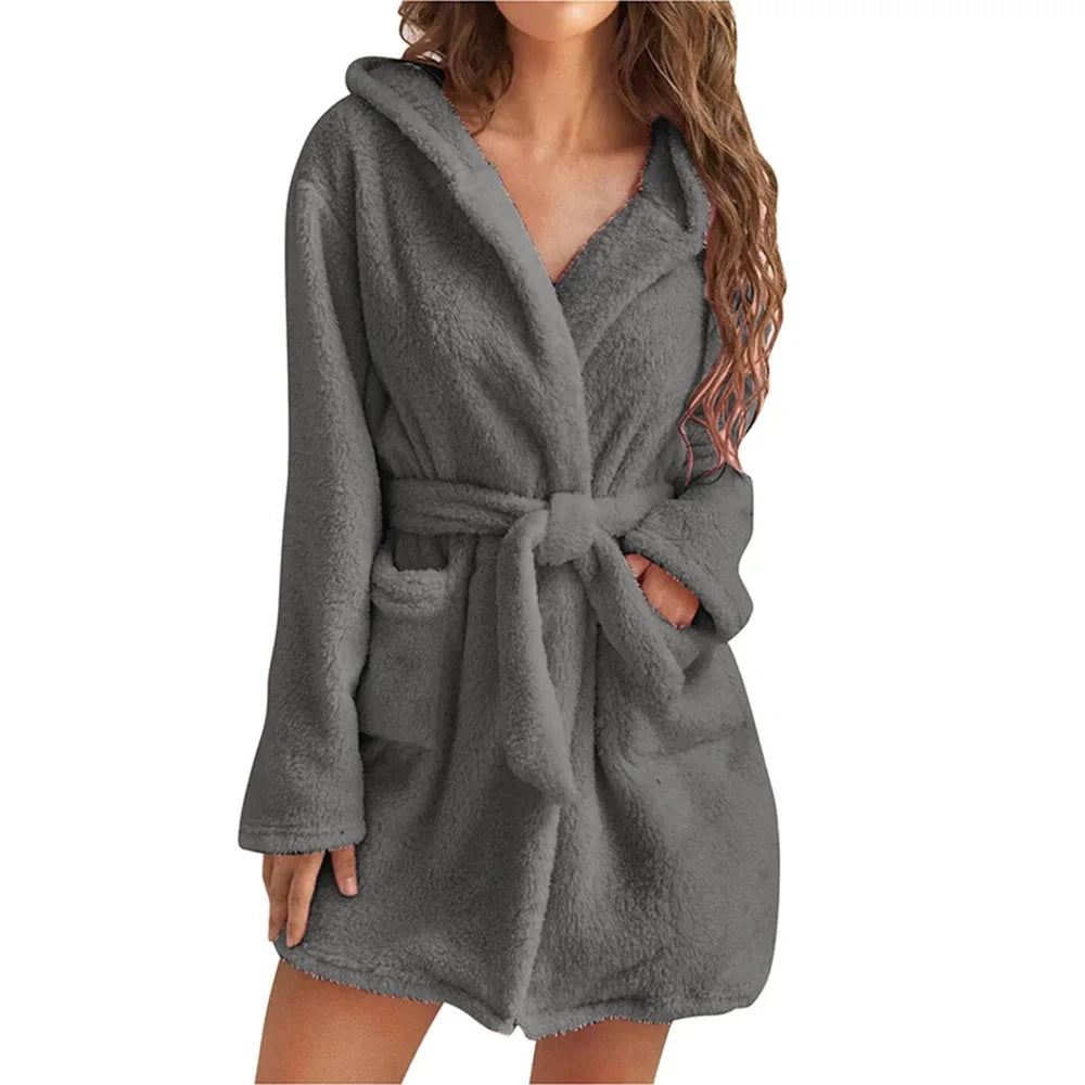 Peignoir de Bain Court Coton Femme