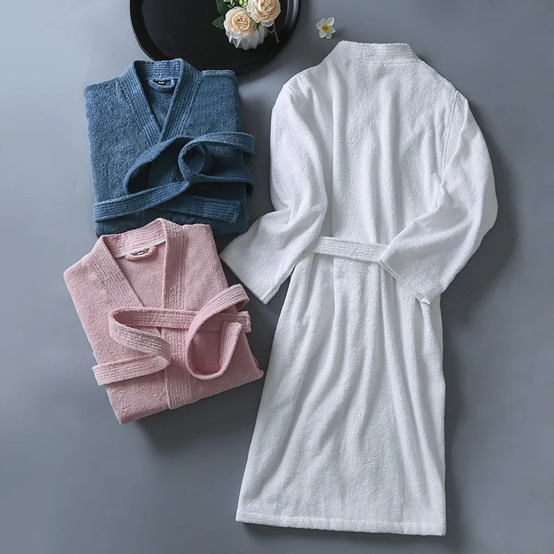 Peignoir coton éponge ou gaufré unisexe