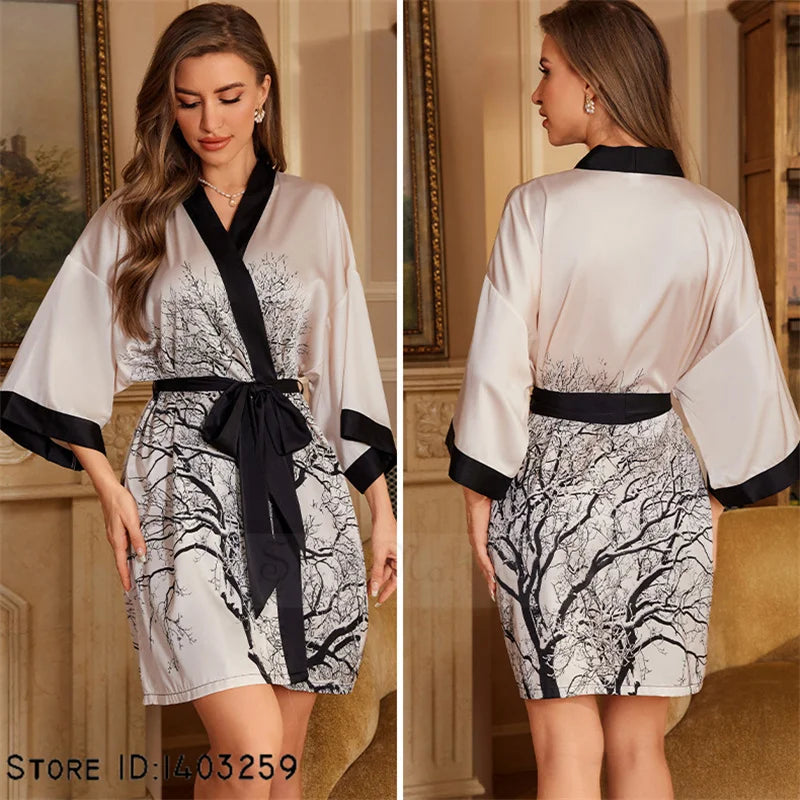 Peignoir grande taille unique Satin Polyester Femme