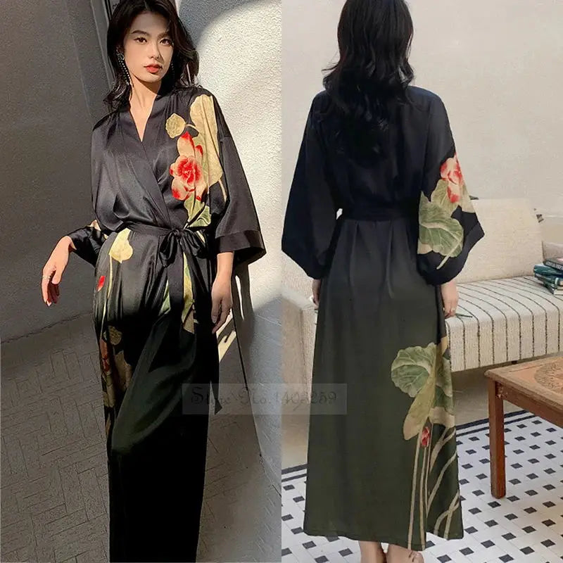 Peignoir floral Femme