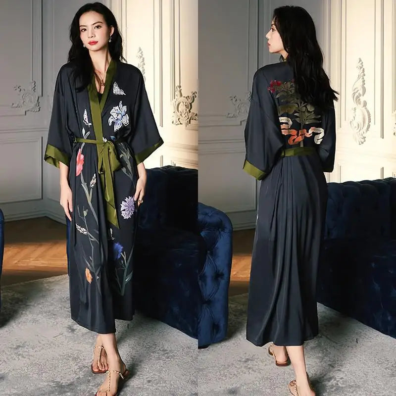Peignoir floral Femme