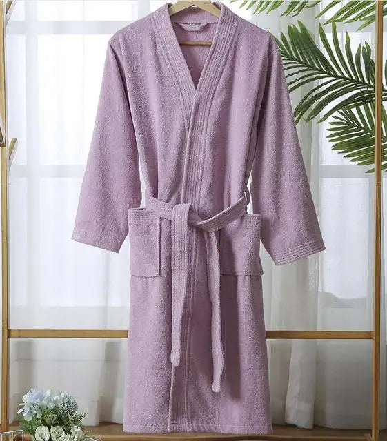 Peignoir coton éponge ou gaufré unisexe