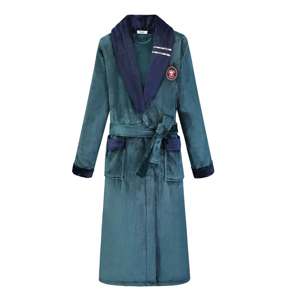 Peignoir long en flanelle pour Homme