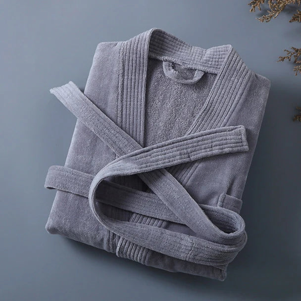 Peignoir coton éponge ou gaufré unisexe