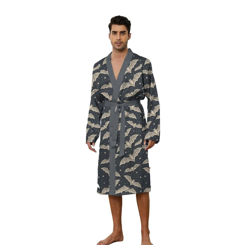 Peignoir imprimé chauve souris Polyester Homme