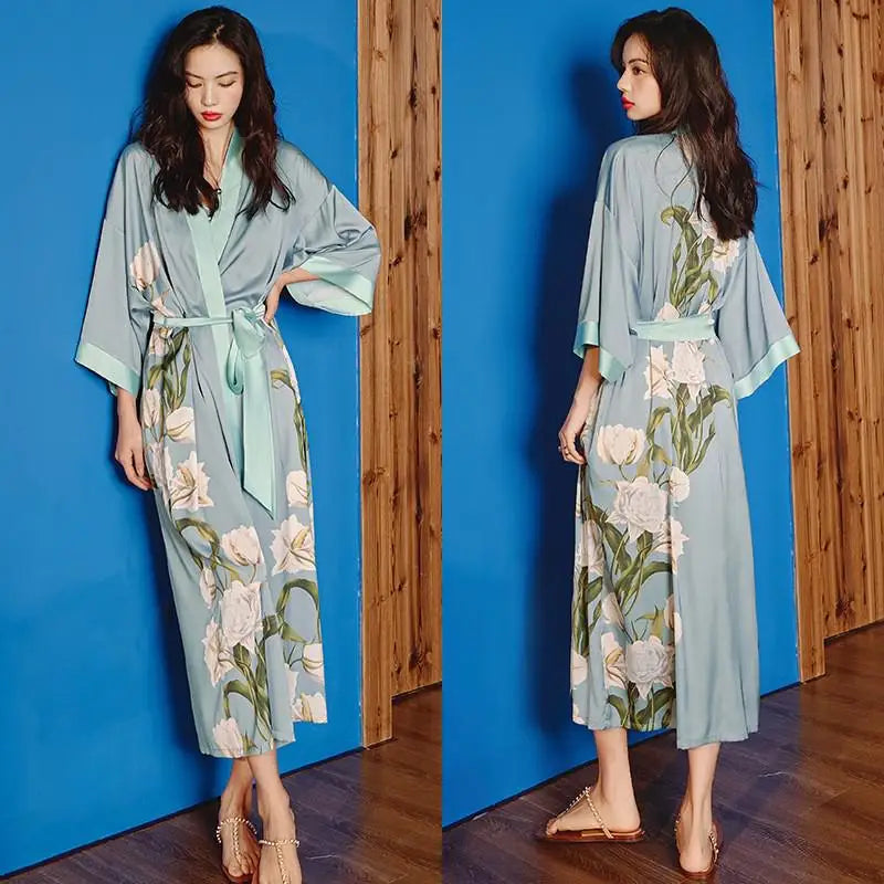 Peignoir floral Femme