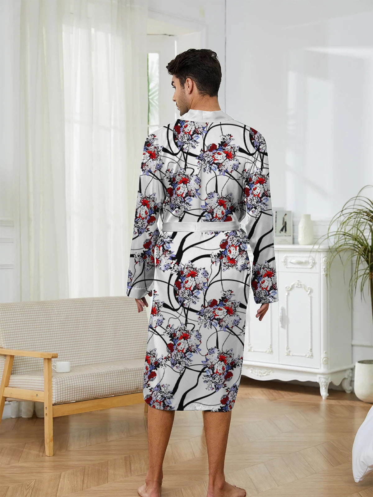 Peignoir imprimé Polyester Homme