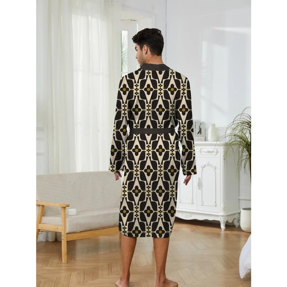 peignoir imprimé mosaïque homme