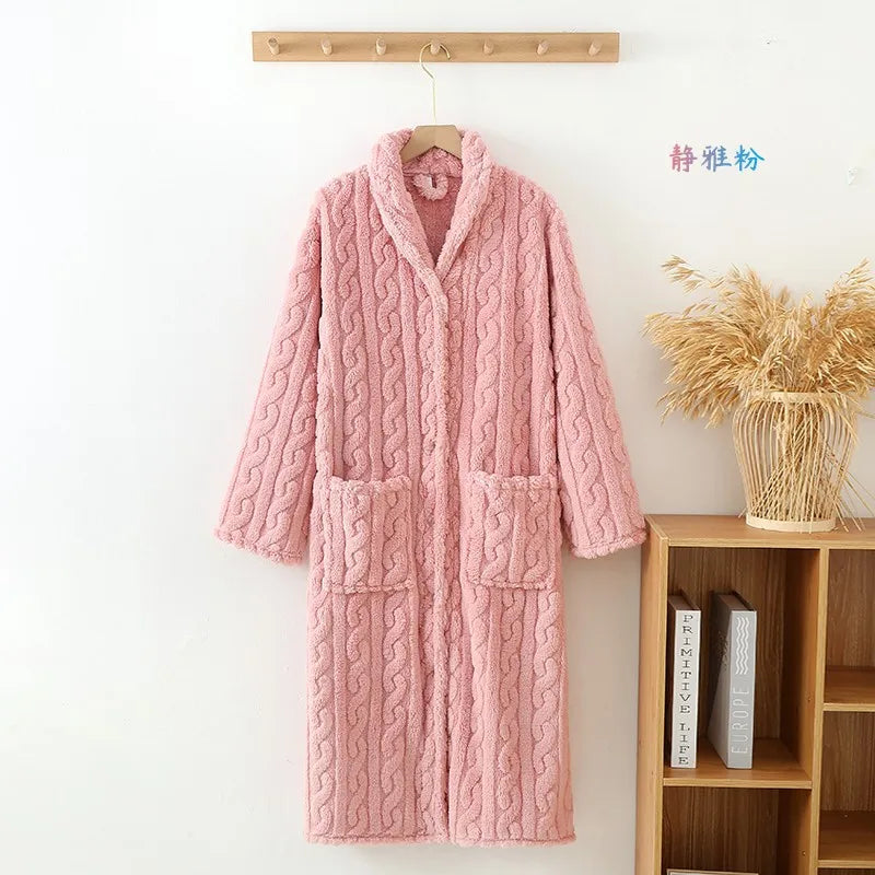 Peignoir Automne/Hiver Flanelle Polyester Unisexe