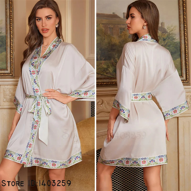 Peignoir grande taille unique Satin Polyester Femme