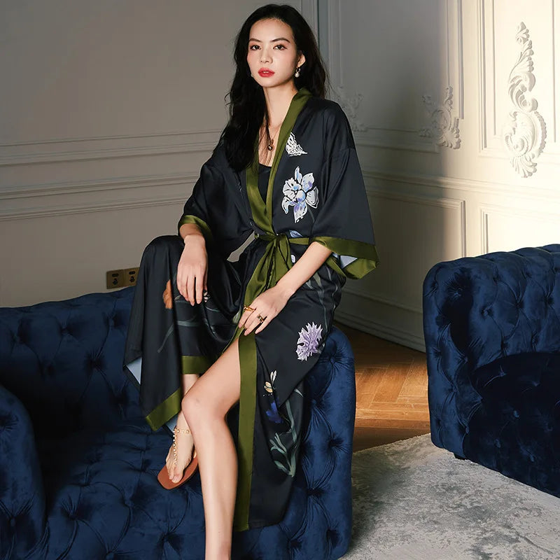 Peignoir floral Femme