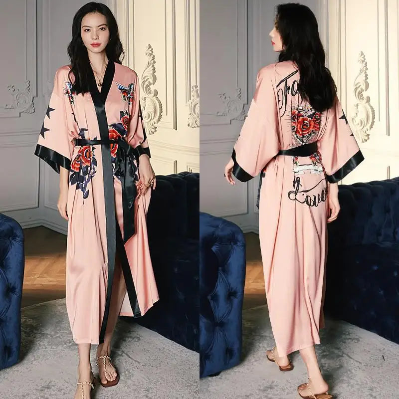 Peignoir floral Femme