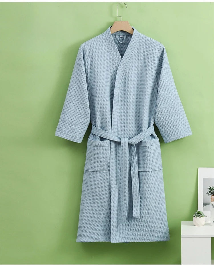 Peignoir de bain coton gaufré Homme et Femme