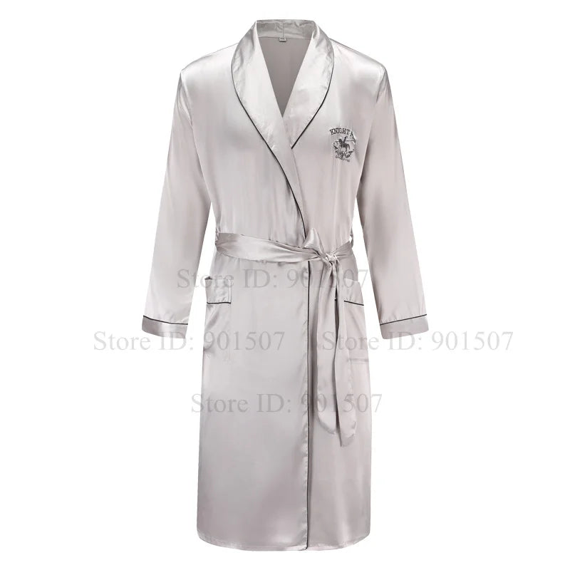 Peignoir 2 pièces satin polyester Homme