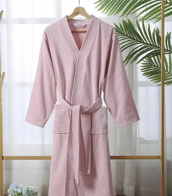 Peignoir coton éponge ou gaufré unisexe
