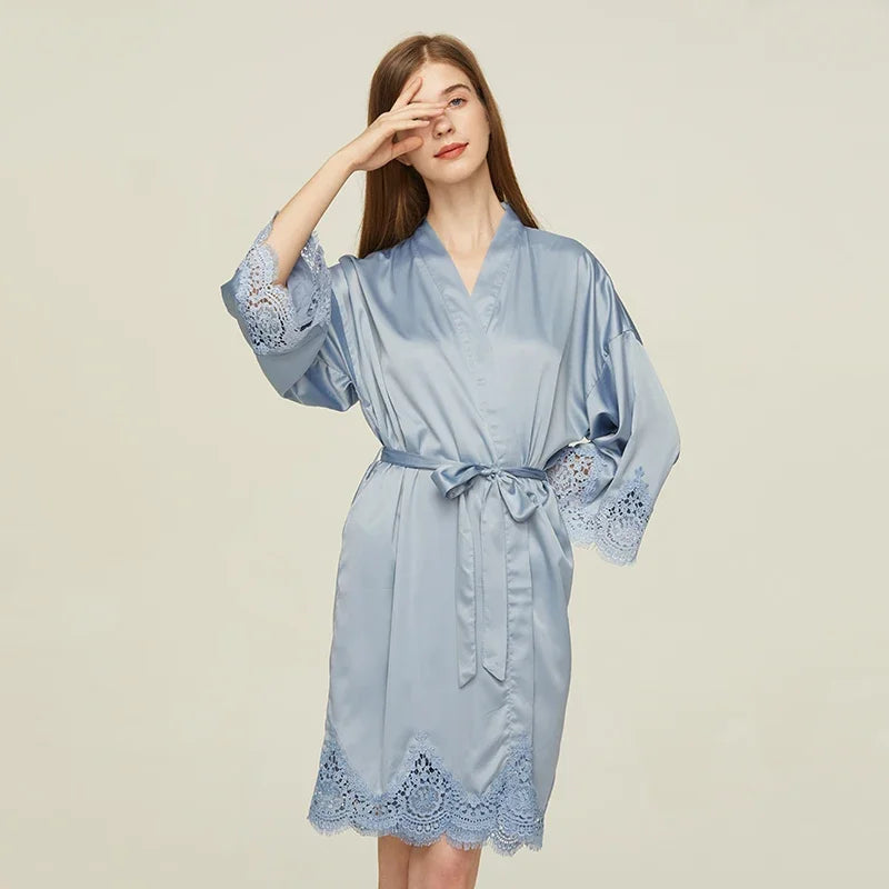 Peignoir Satin court Femme