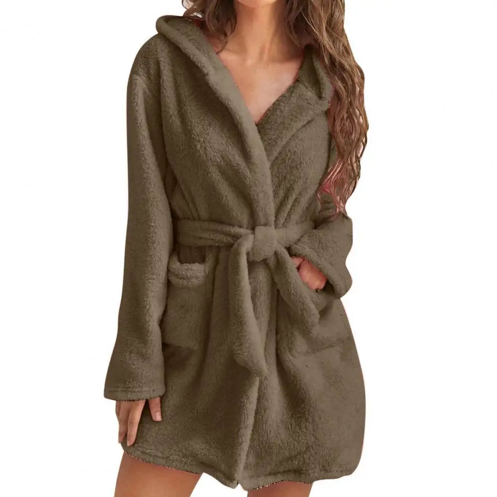 Peignoir court Flanelle Femme