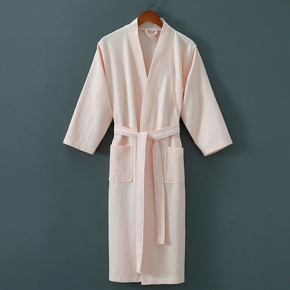 Peignoir coton éponge ou gaufré unisexe