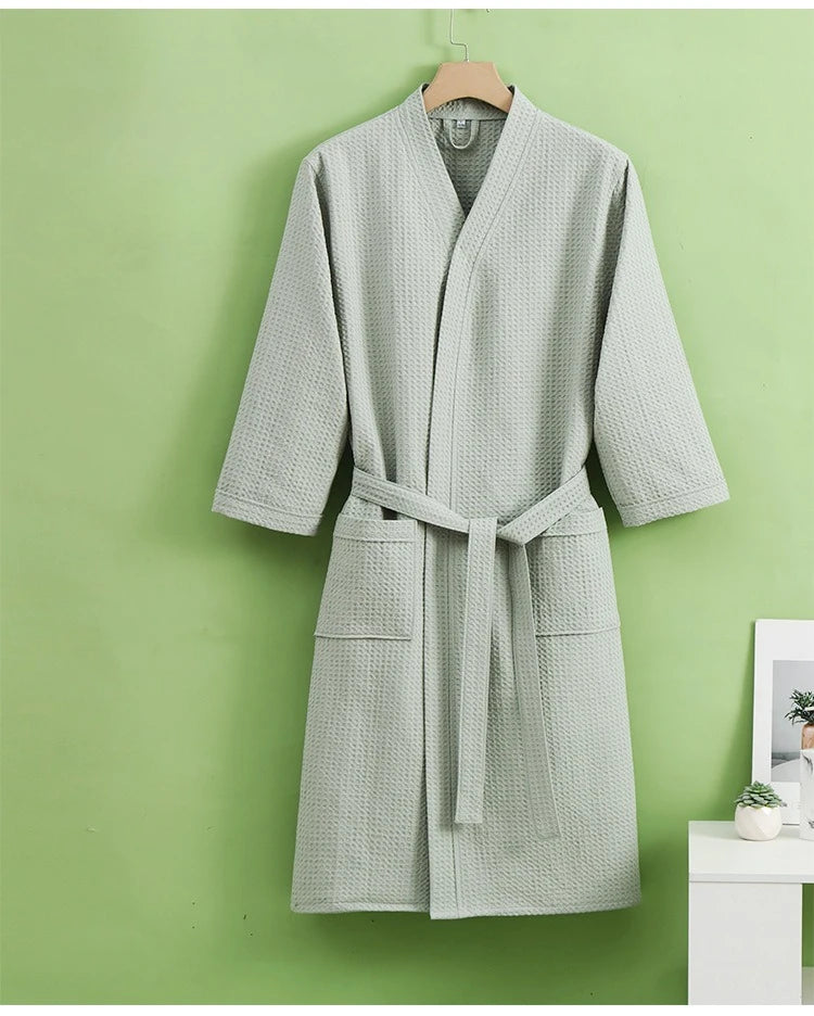Peignoir de bain coton gaufré Homme et Femme