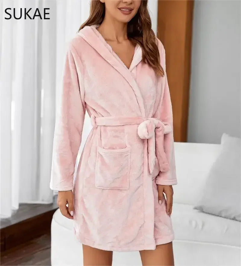 Peignoir Hiver Court Femme
