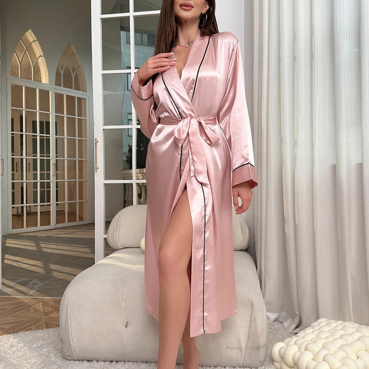 Peignoir Élégant Long pour Femme