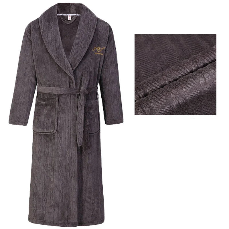Peignoir long en flanelle pour Homme