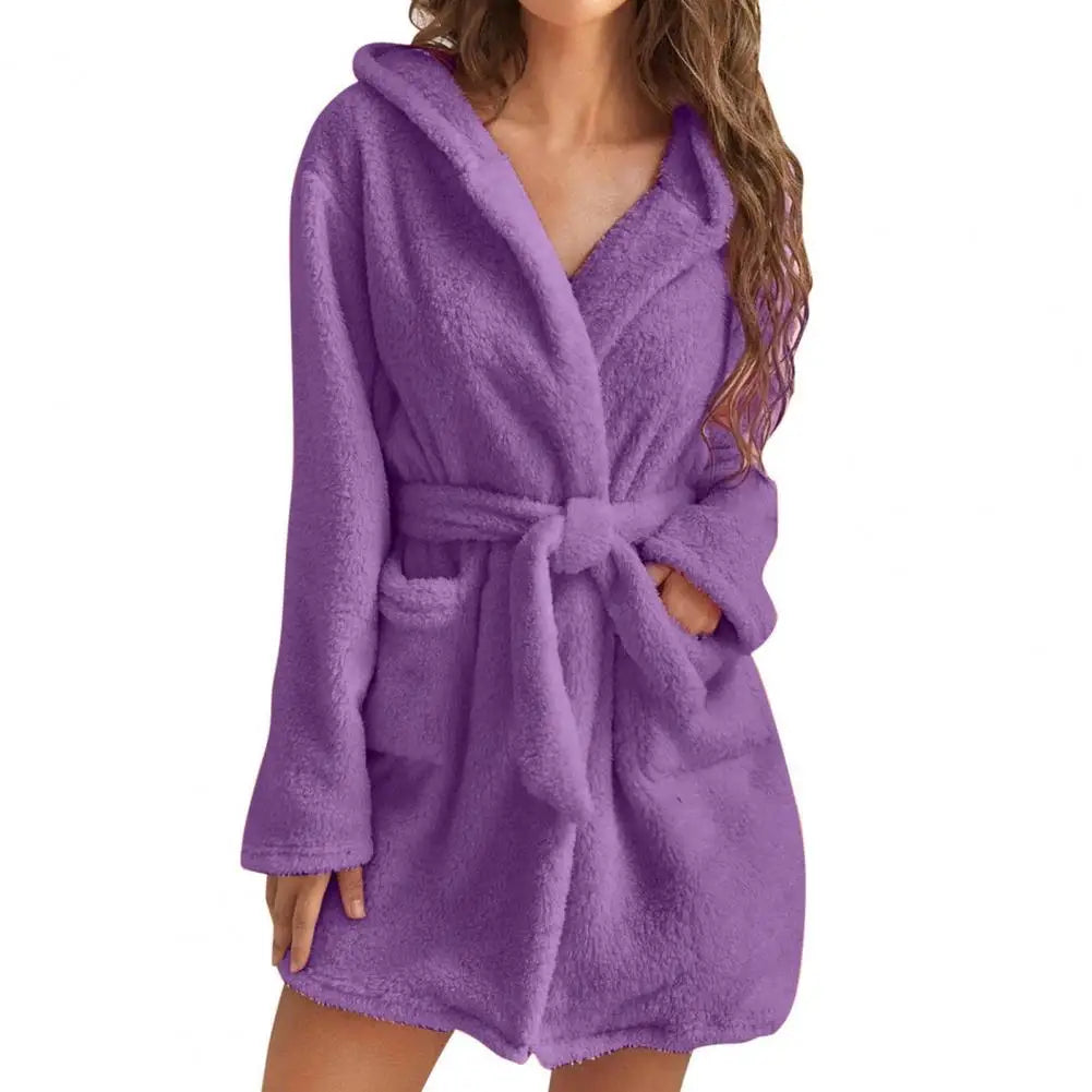 Peignoir court Flanelle Femme